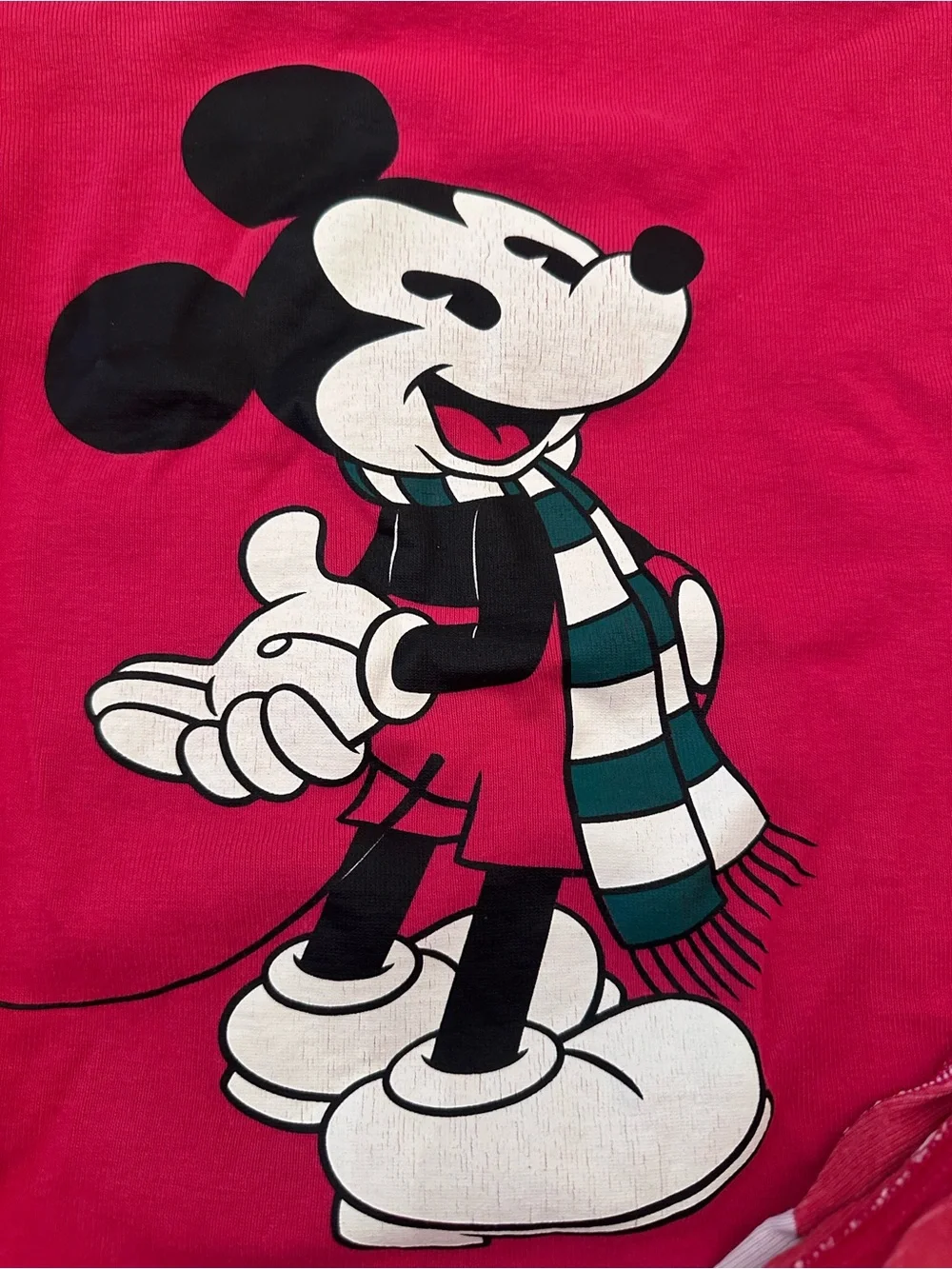 Hanna Andersson Disney Size 5 110 Red Mickey Mouse Pajama Set Holiday Christmas